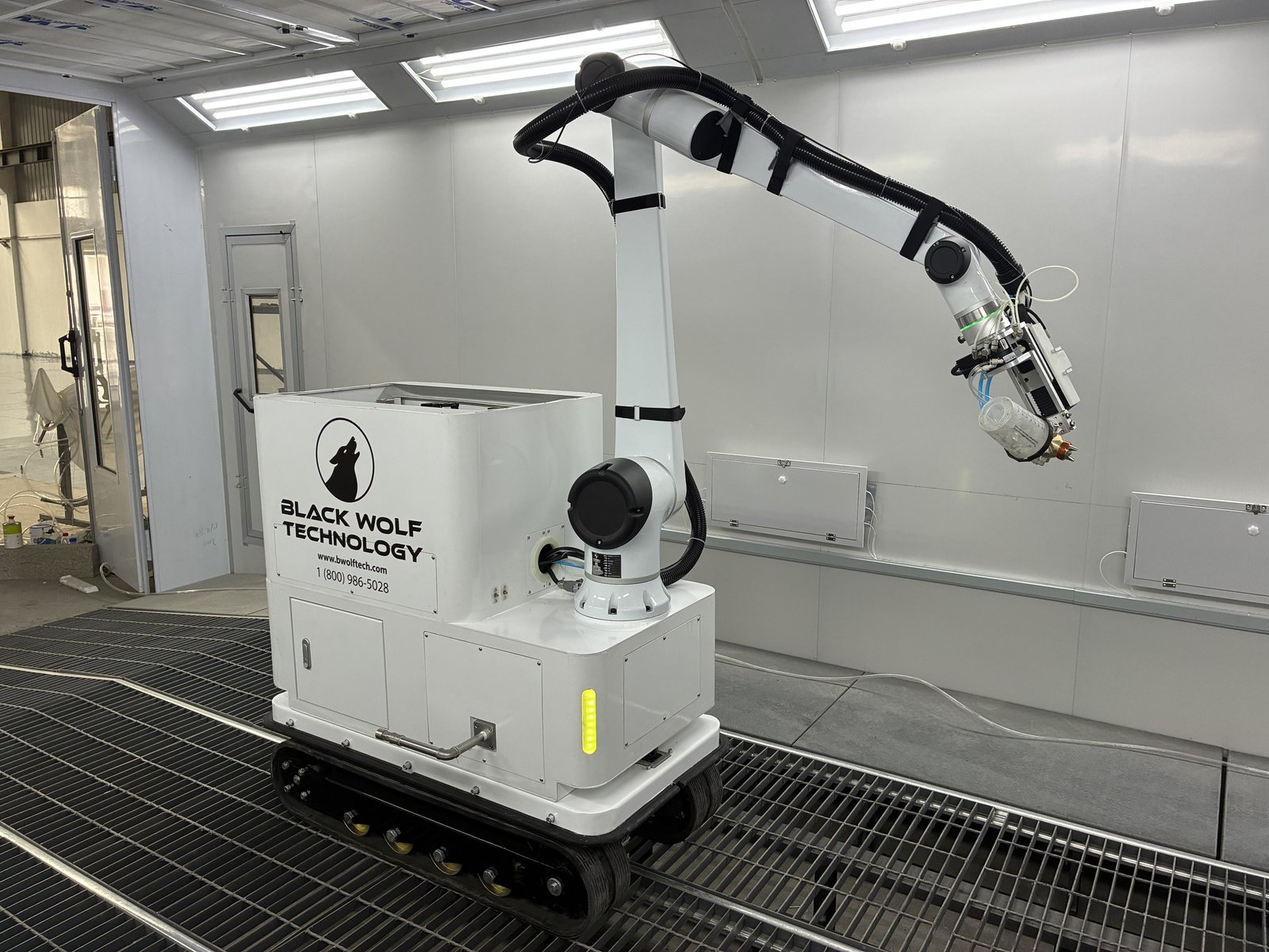 Unit operating in a spray booth