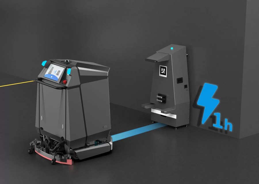 GBS-Q-030 dedicated scrubber with charging workstation
