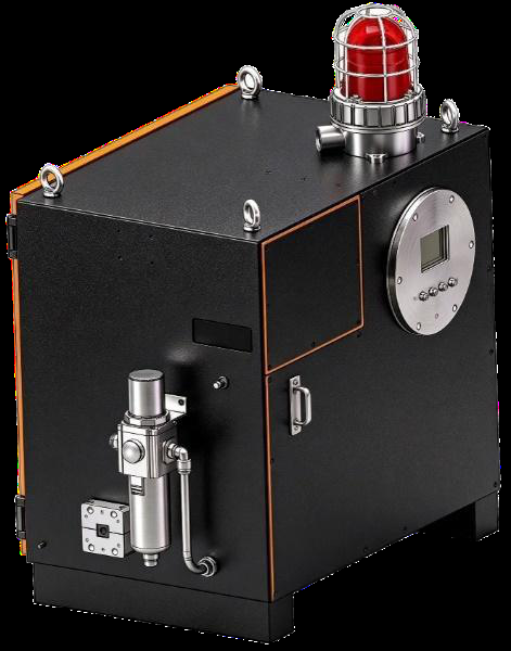 Cabinet with integrated purge control system