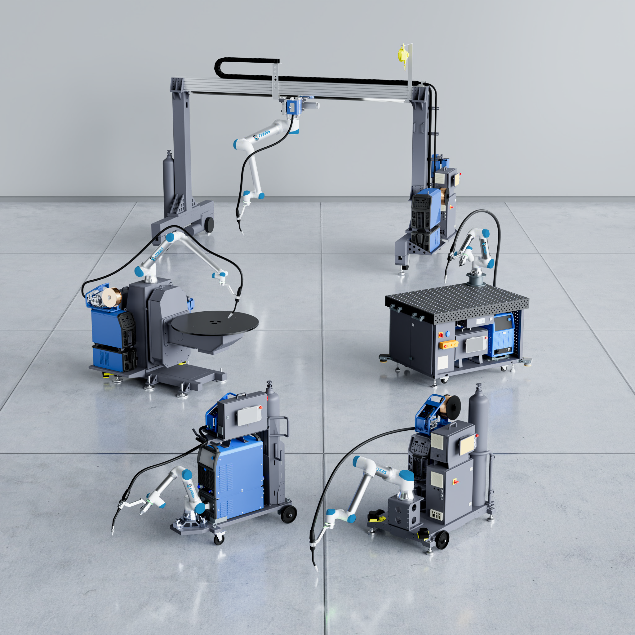 CNGBS W-Series modular cobot welding workstation family